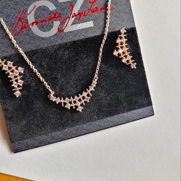 Kenneth J Lane CZ Necklace and Earing Set - Picture 5 of 5